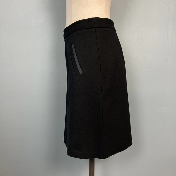 Mario Serrano Italy Black Pencil Skirt Size 6 Faux Pocket Stretch Above the Knee - Picture 4 of 12